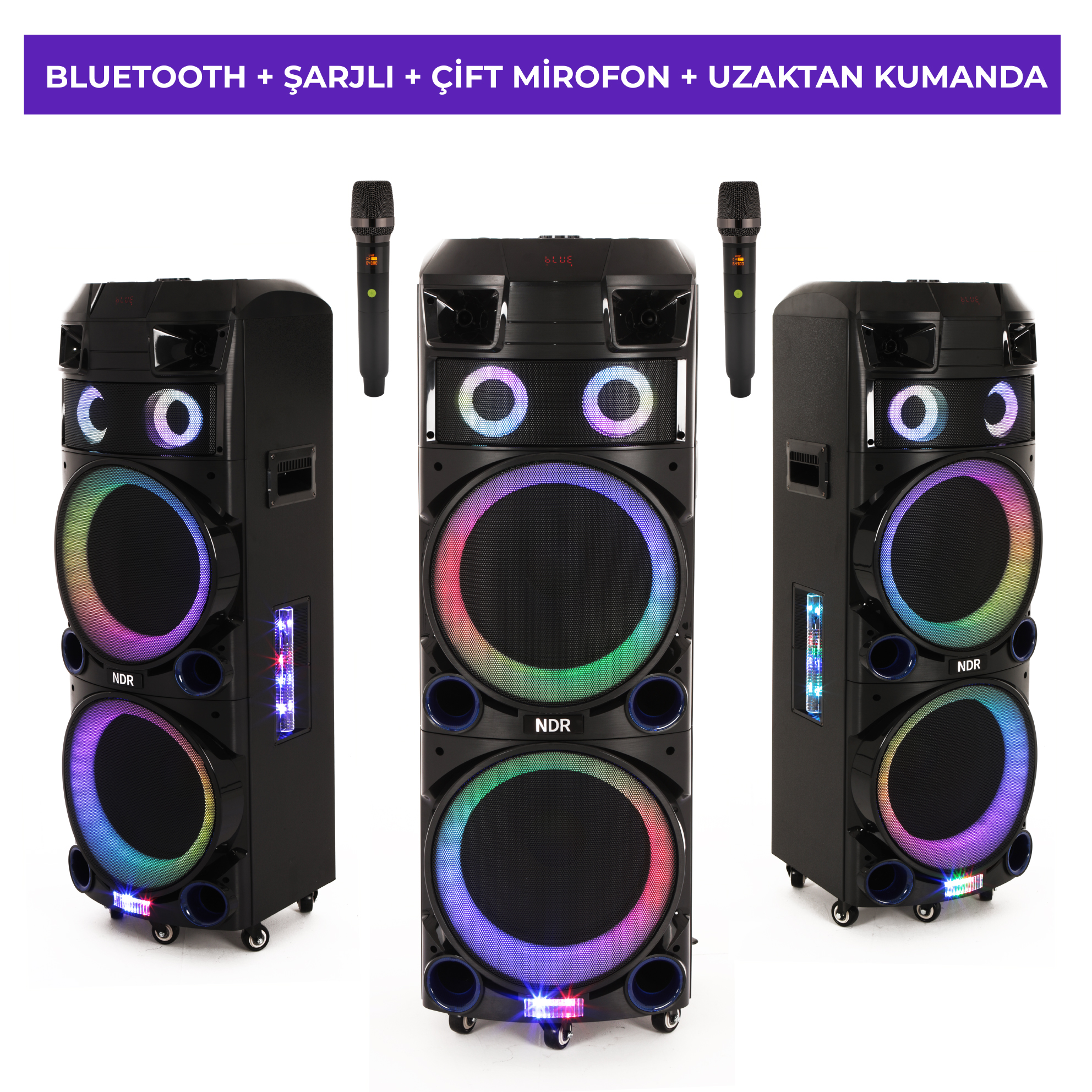 NDR–7022 ŞARJLI BLUETOOTH KARAOKE SES SİSTEMİ